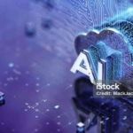 AI technology concept. 3D render