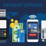 Payment options. Concept in flat style, vector Illustration.