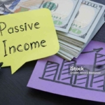 Passive Income is shown on a business photo using the text