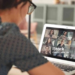 Young woman using computer for video call