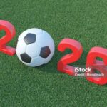 New Year 2026 Creative Design Concept with Foot ball - 3D Rendered Image