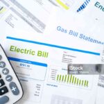 Home electricity expenses and bill statement document