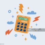 Cartoon vector illustration of Calculator.