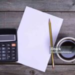 empty paper and business things on table
