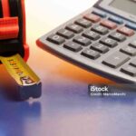 calculator and tape meter