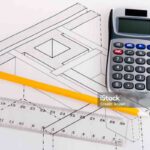 Building plan of wooden beams in a house